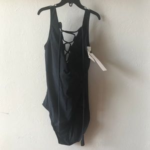 Karla Colletto Entwined Lace-up one piece swimsuit